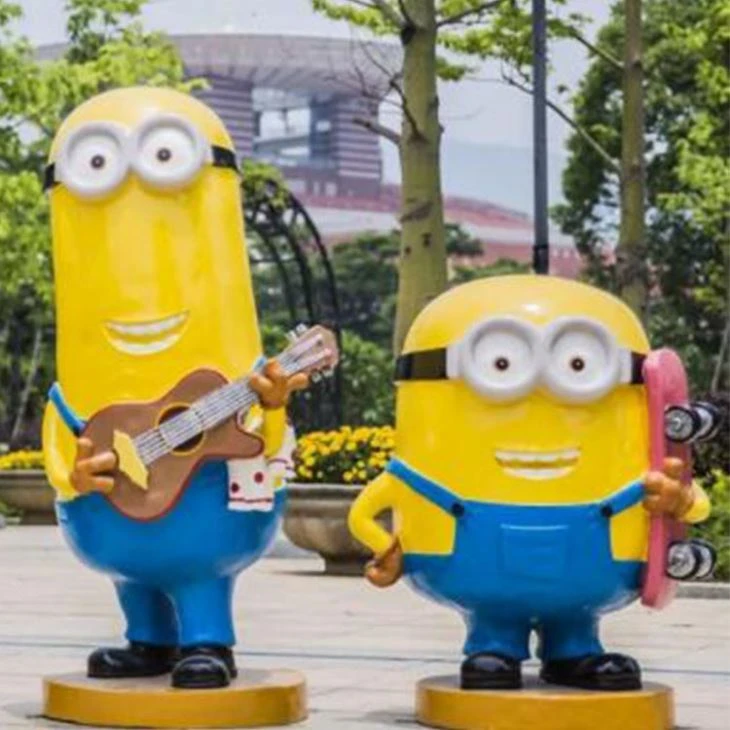 Parc Tematic Teren de joacă Dimensiuni de viață Cartoon statuie din fibră de sticlă