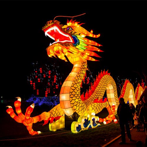 Decorațiunea Lanternă în aer liber Festivalul Lanternelor Dragonului Chinezesc